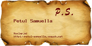 Petul Samuella névjegykártya